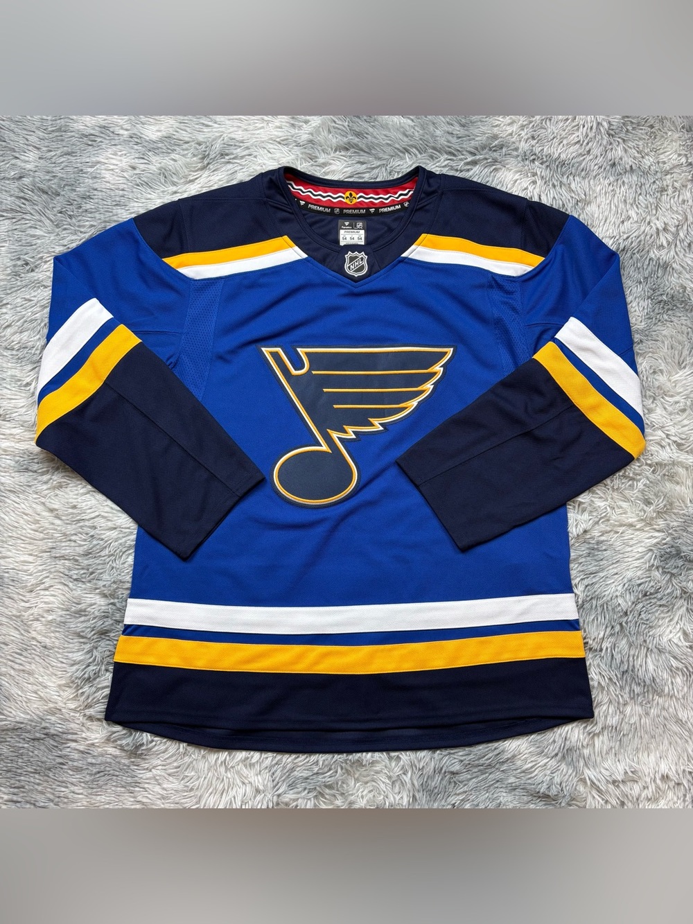 Fanatics Premium St. Louis Blues Home Jersey W/ Fight Strap